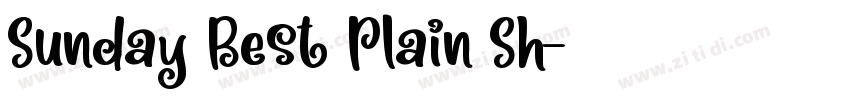 Sunday Best Plain Sh字体转换